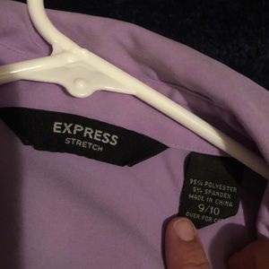 Long sleeve purple fitted blouse - like new